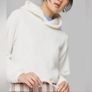 Wild Fable Faux Fur Sherpa Cropped Hoodie